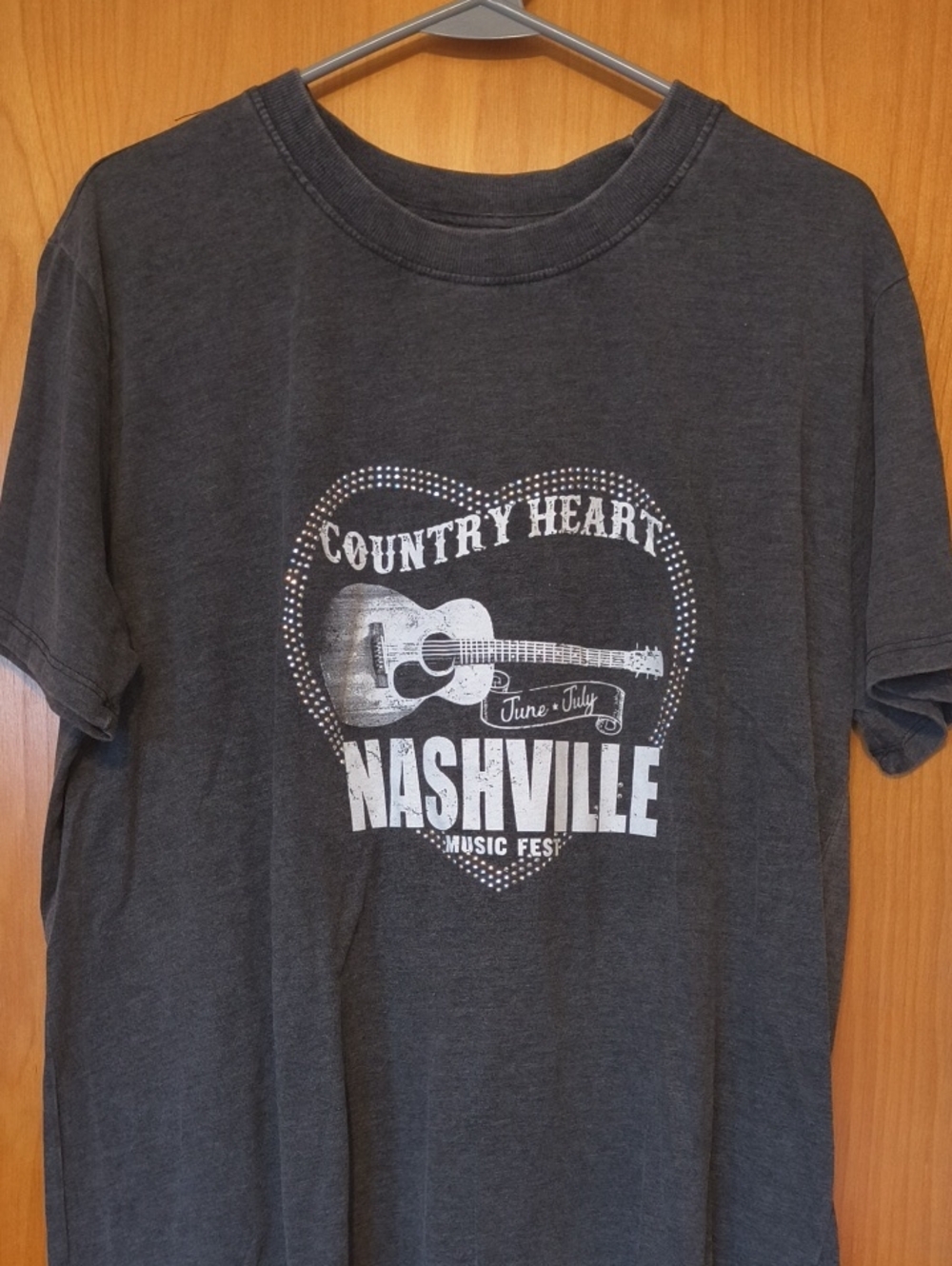 Nashville Country Heart Graphic Tee - Dark Gray